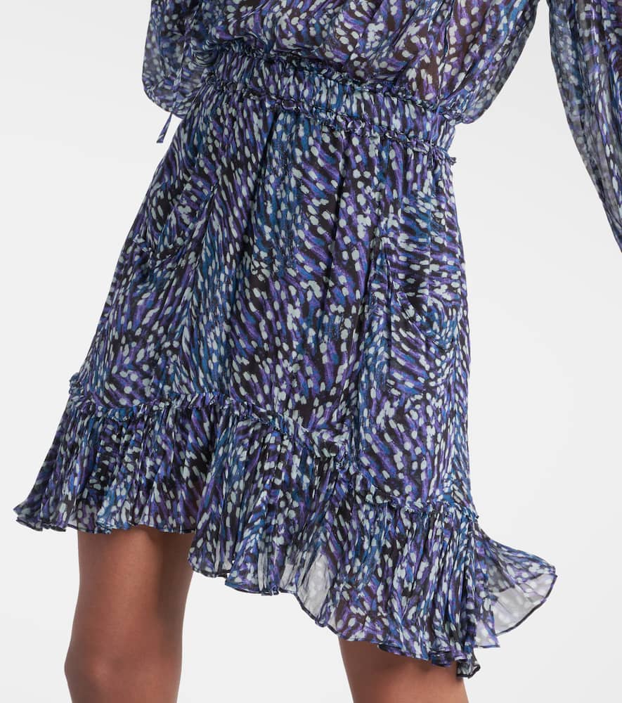 Marant Etoile Viera asymmetric printed mini skirt
