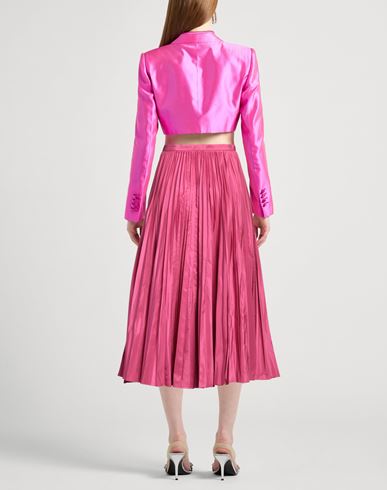 Dior Woman Midi skirt Magenta Size 4 Polyester, Silk