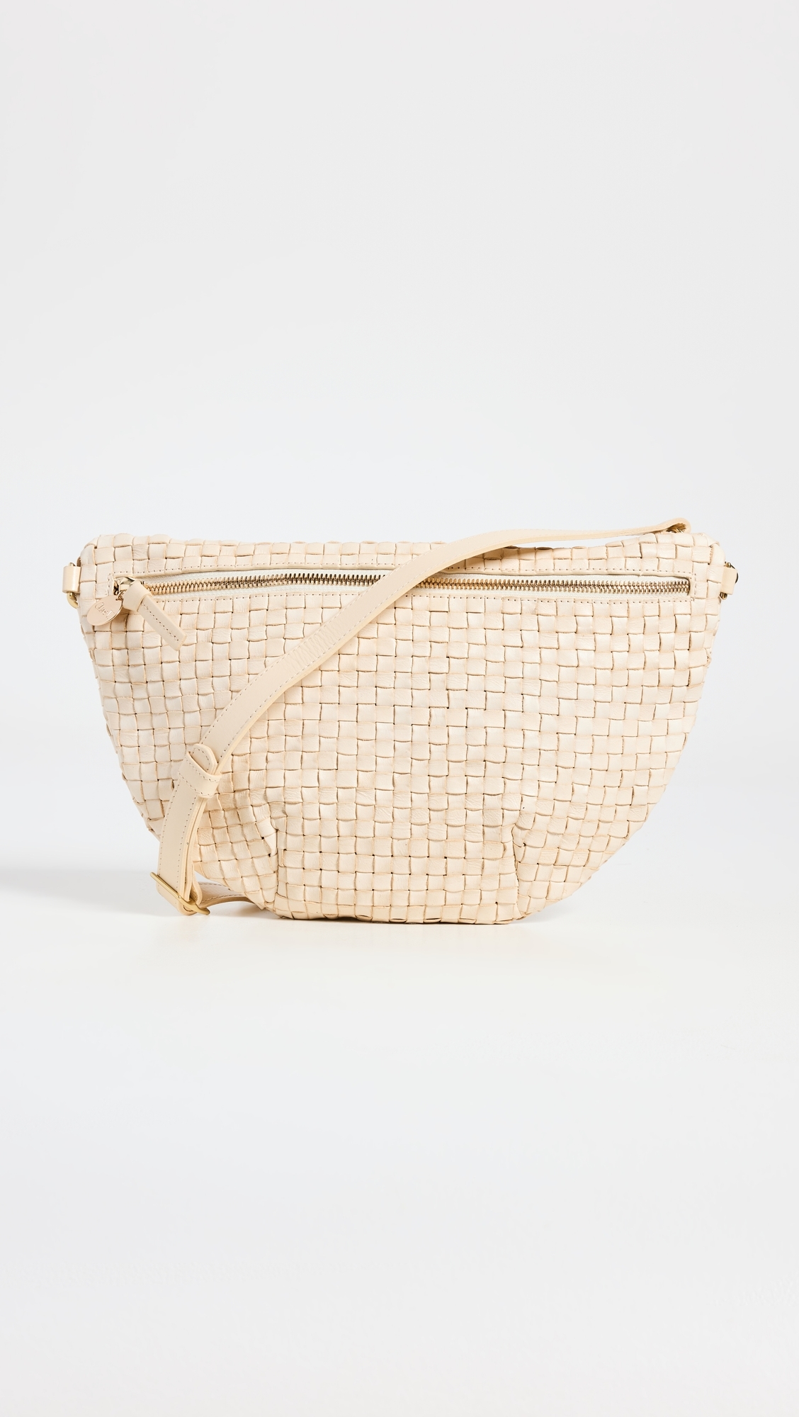 Grande Fanny Belt Bag Cream Woven Checker One Size