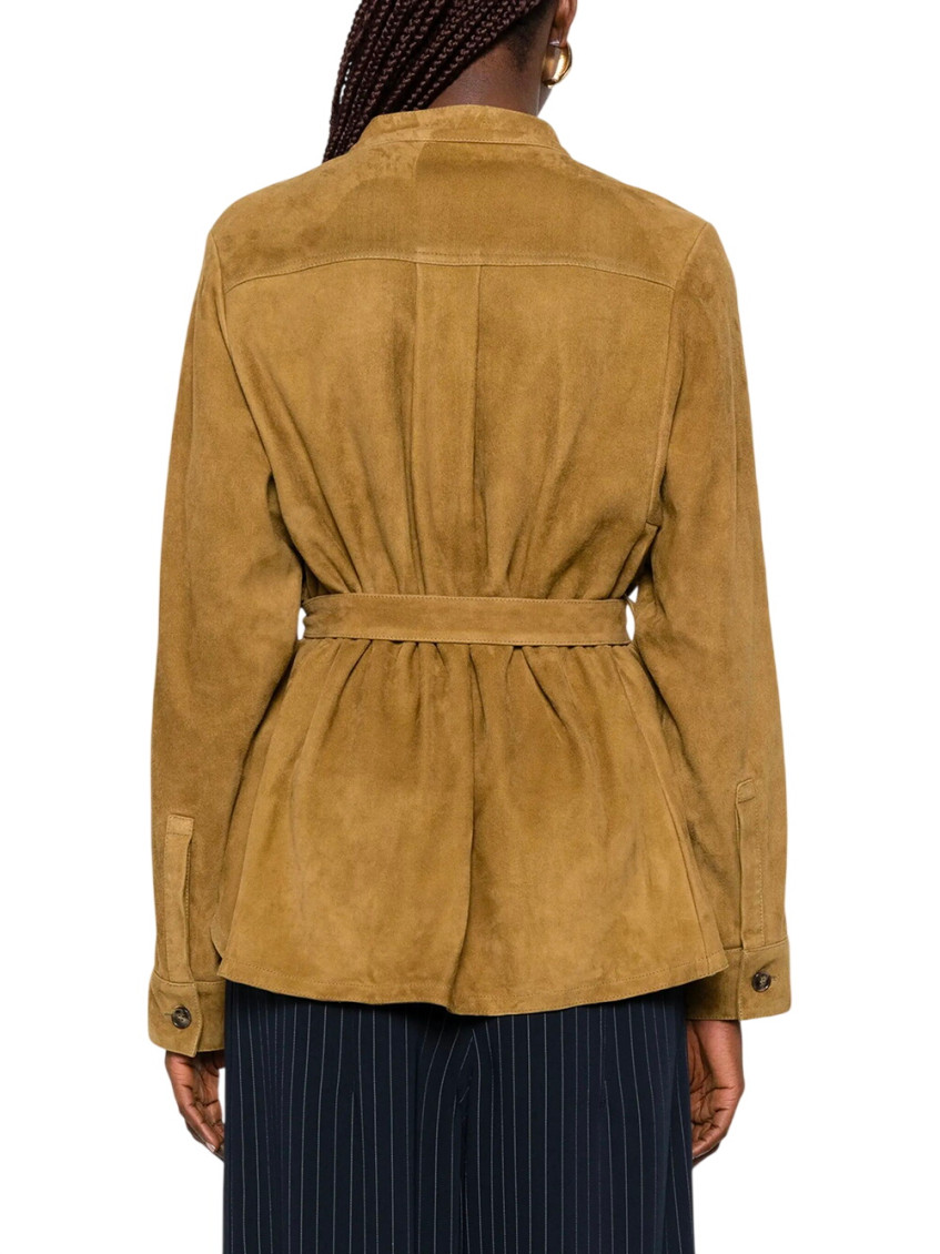 Mustard Mandarin Collar Jacket