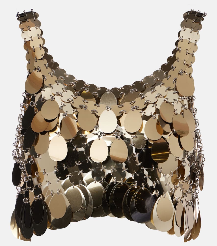 Sequined crop top