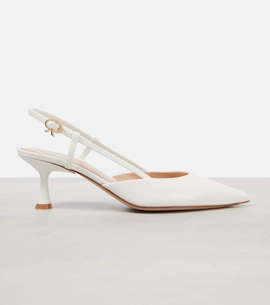 Gianvito Rossi Bridal Ascent 55 leather slingback pumps