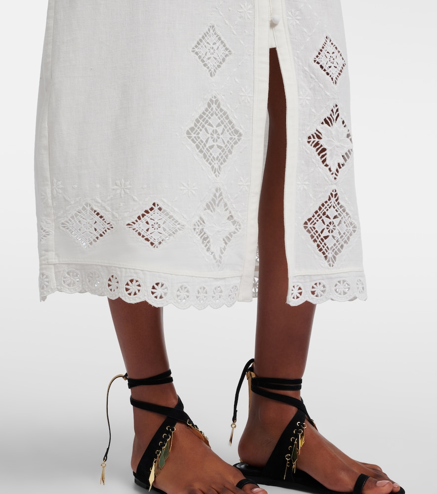 Nelsane cotton and linen midi dress