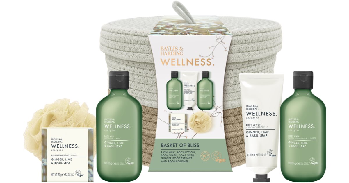 Baylis & Harding Wellness Energise Ginger, Lime & Basil Leaf — Set
