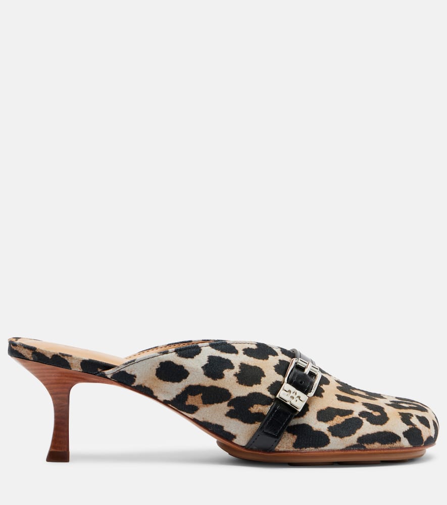 Sue printed denim mules