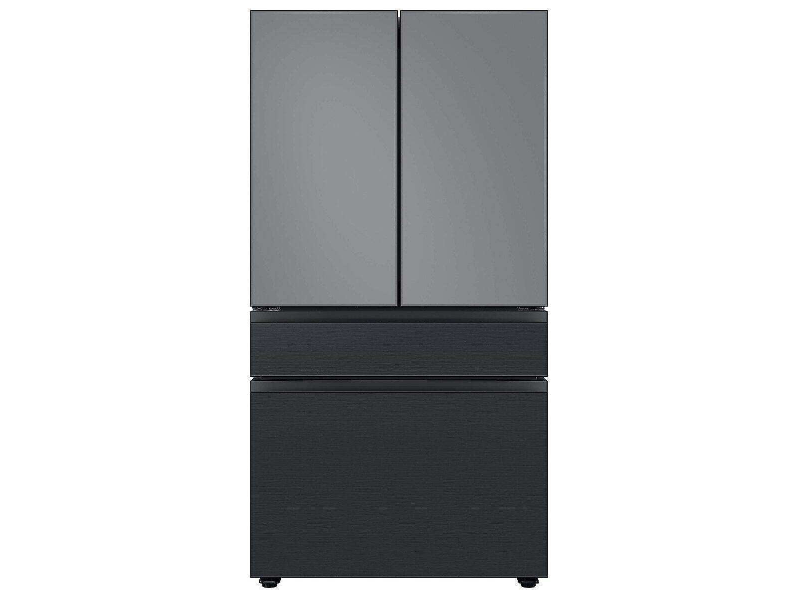 Bespoke 4-Door French Door Refrigerator Panel in Matte in Black Steel - Bottom Panel(RA-F36DB4MT/AA)