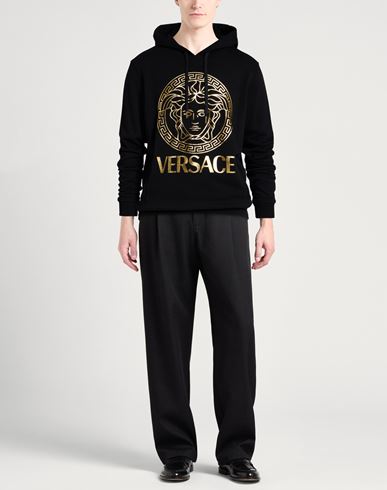 Man Sweatshirt Black Size M Cotton