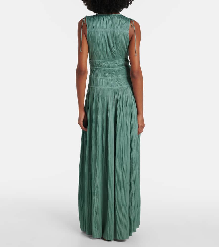 Tasneem satin plissé gown