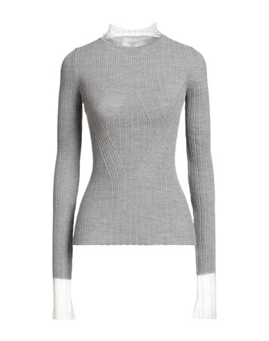 Woman Turtleneck Grey Size S Virgin Wool, Polyamide