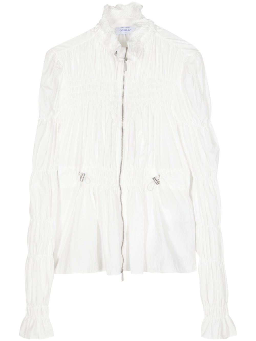 Ruched zip-up jacket
