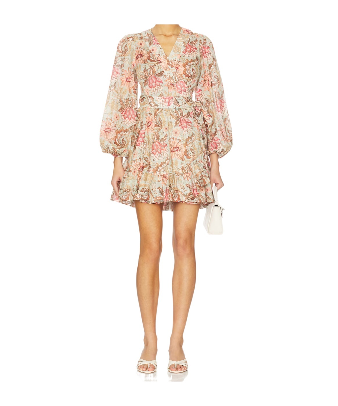 Floral Tie Fastened Mini Dress