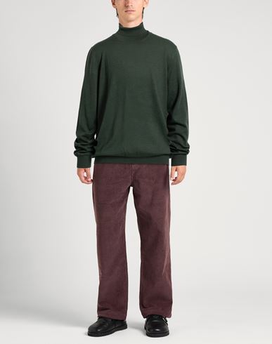 Man Turtleneck Dark green Size 46 Virgin Wool