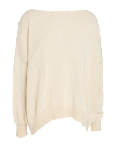 Woman Sweater Sand Size L Cotton, Polyamide, Metallic fiber