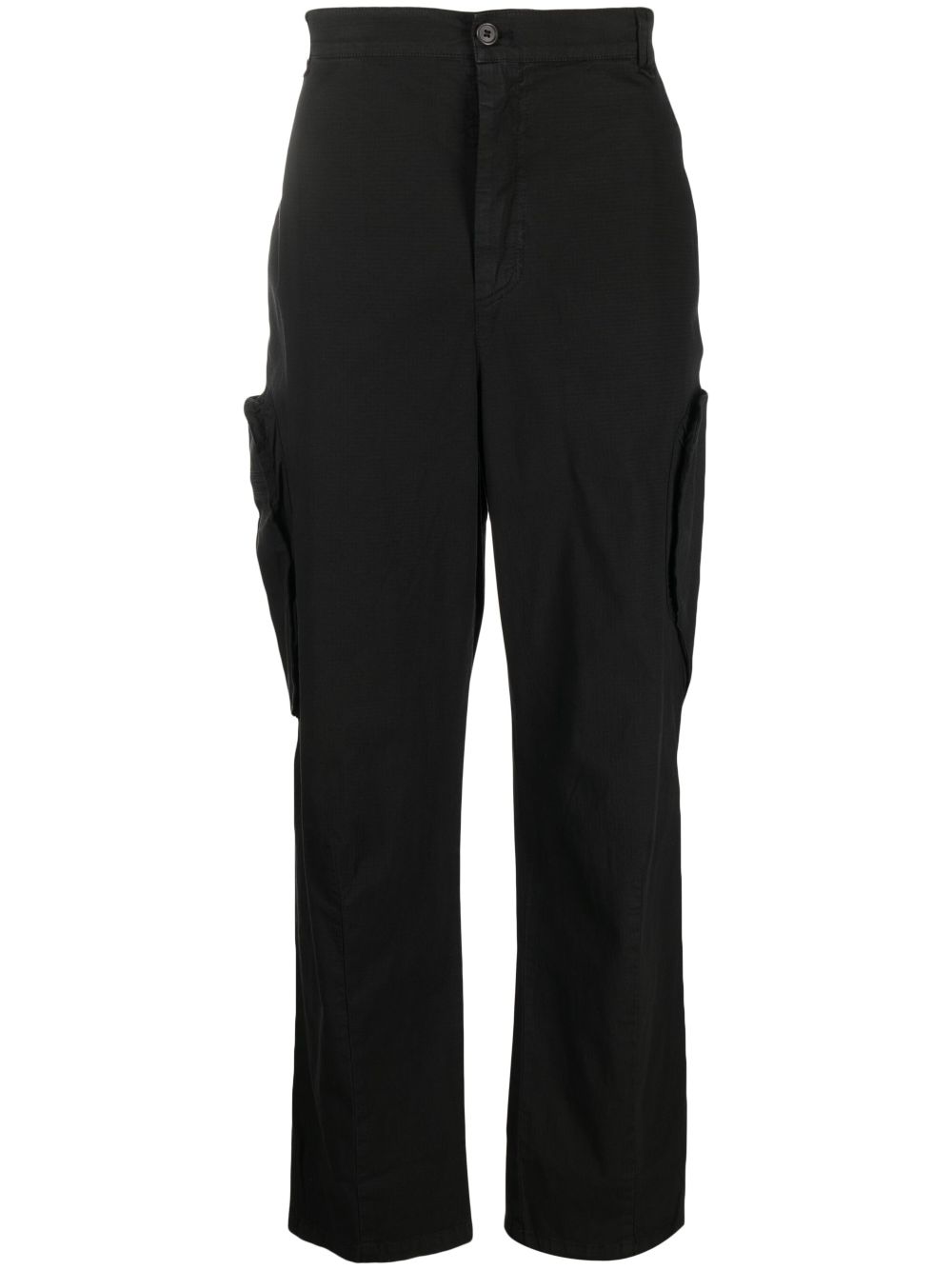 Straight-leg cotton cargo trousers - Green