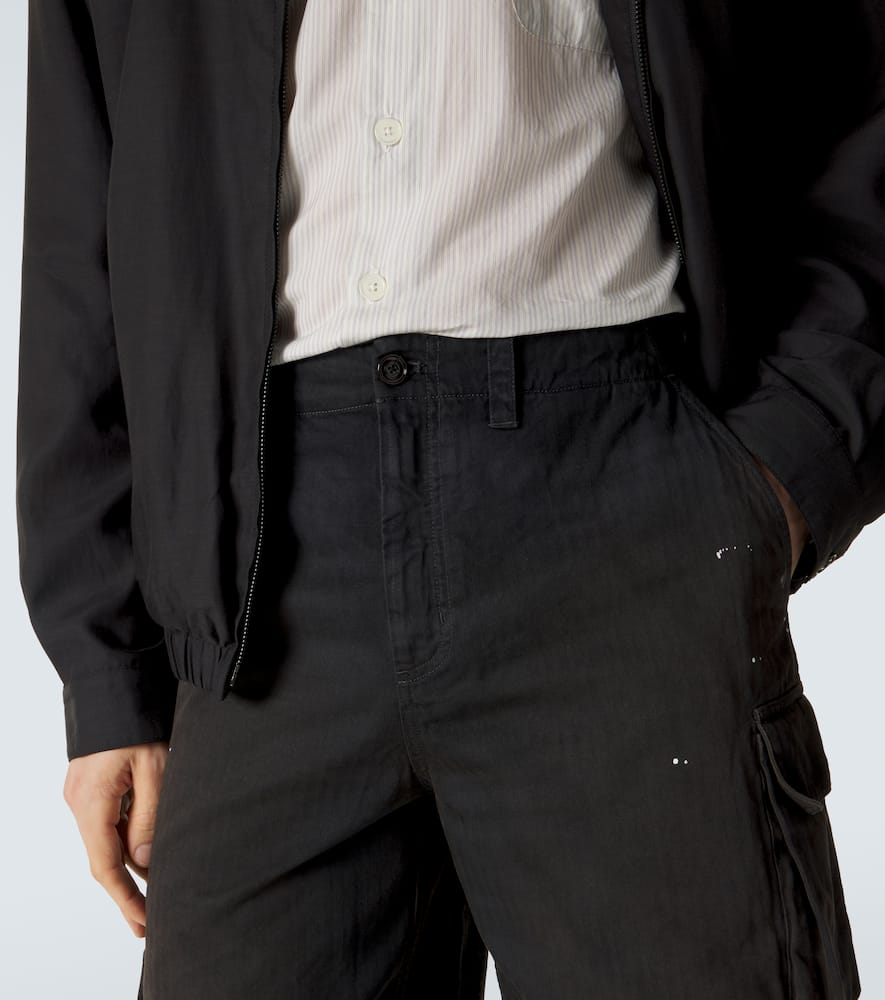 Mount herringbone cotton cargo shorts