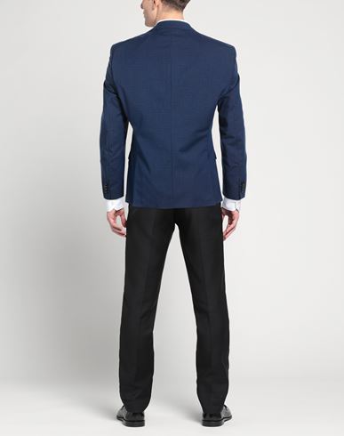 Man Blazer Navy Size 42 Polyester, Viscose, Elastane