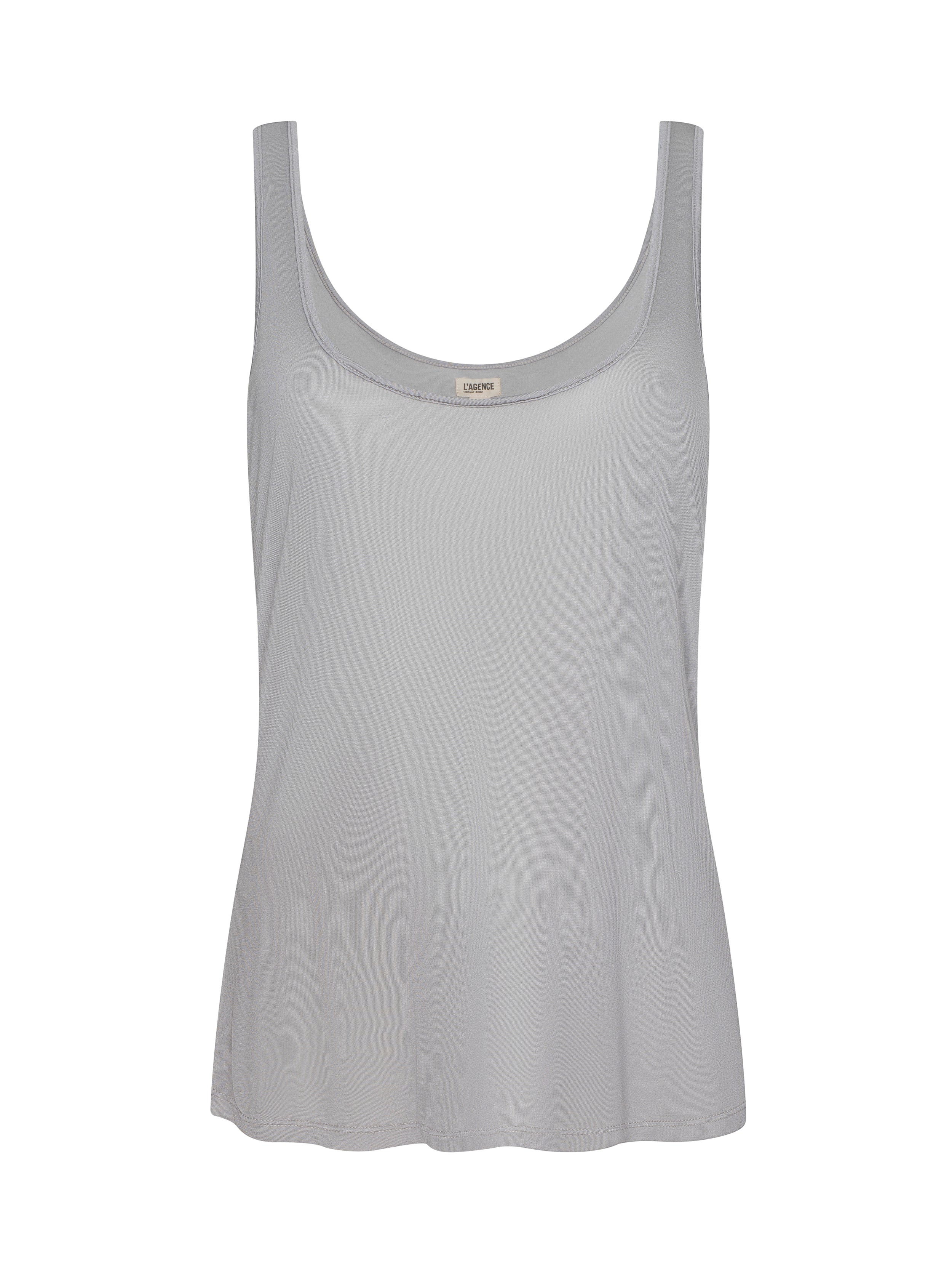 Celia Scoopneck Tank Top In Light Pewter
