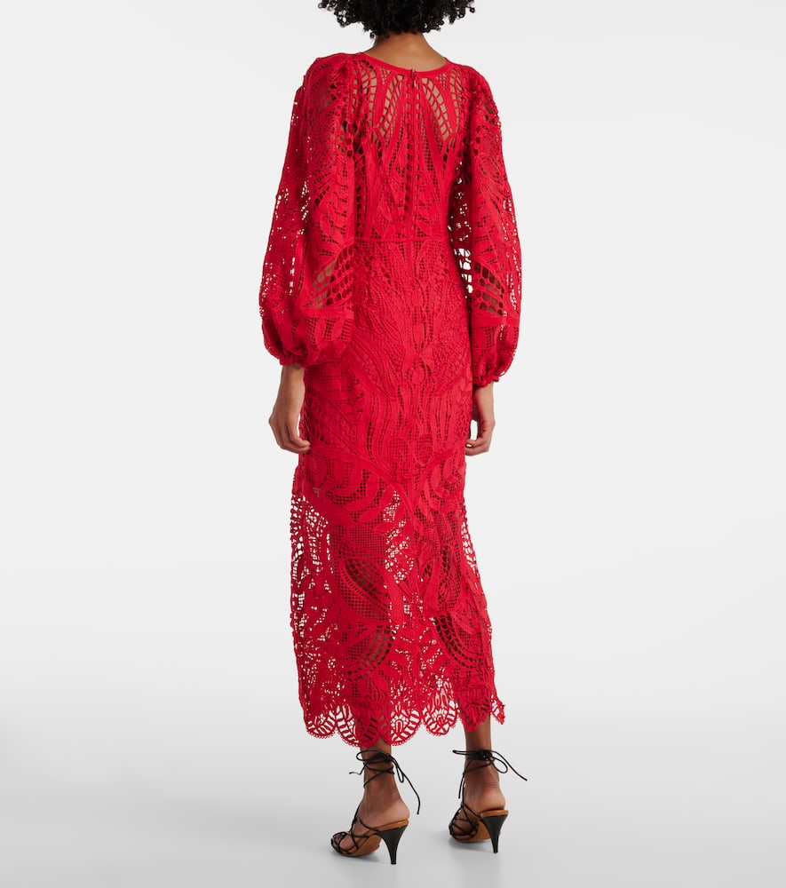 Nature guipure lace maxi dress