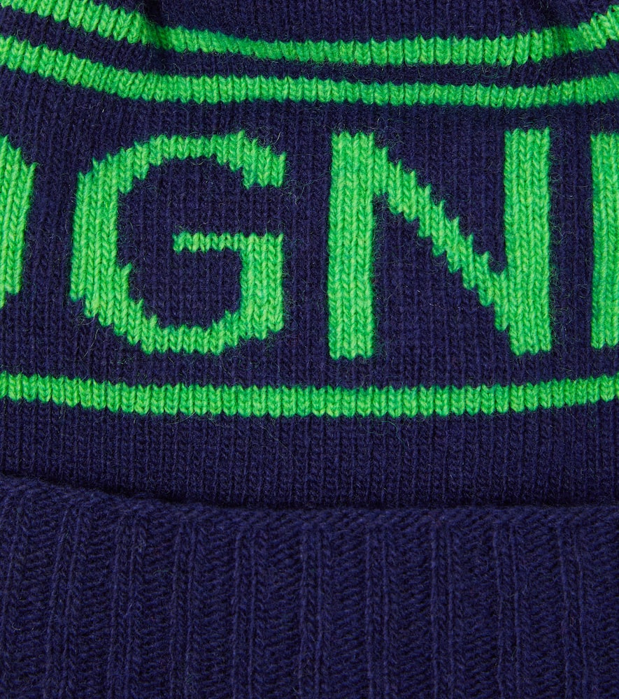 Noam logo wool-blend beanie