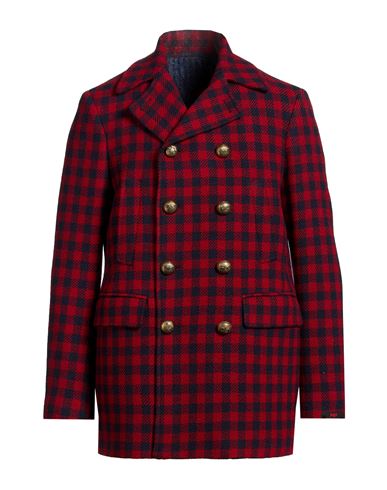 Man Coat Brick Size 36 Virgin Wool