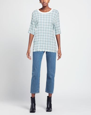 Woman Top Sky blue Size 6 Viscose, Cotton, Polyamide, Elastane