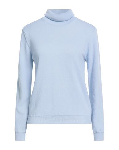 Woman Turtleneck Light blue Size M Wool, Cashmere