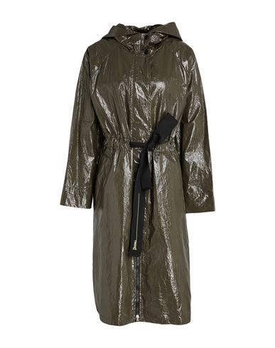 Woman Overcoat & Trench Coat Military green Size 8 Polyethylene, Polyurethane