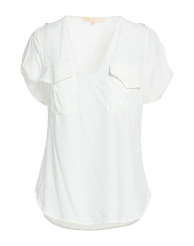 Woman Top White Size 4 Acetate, Silk