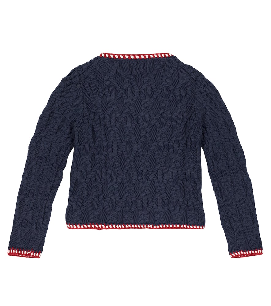 Loro Piana Kids Cable-knit cotton cardigan