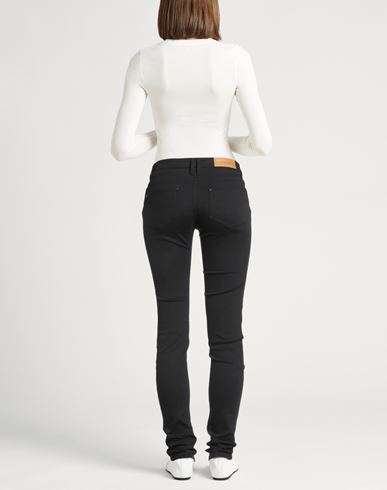 Woman Jeans Black Size 12 Cotton, Polyester, Elastane