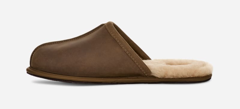 ® Men's Scuff Sheepskin Backless Slipper in Antilope