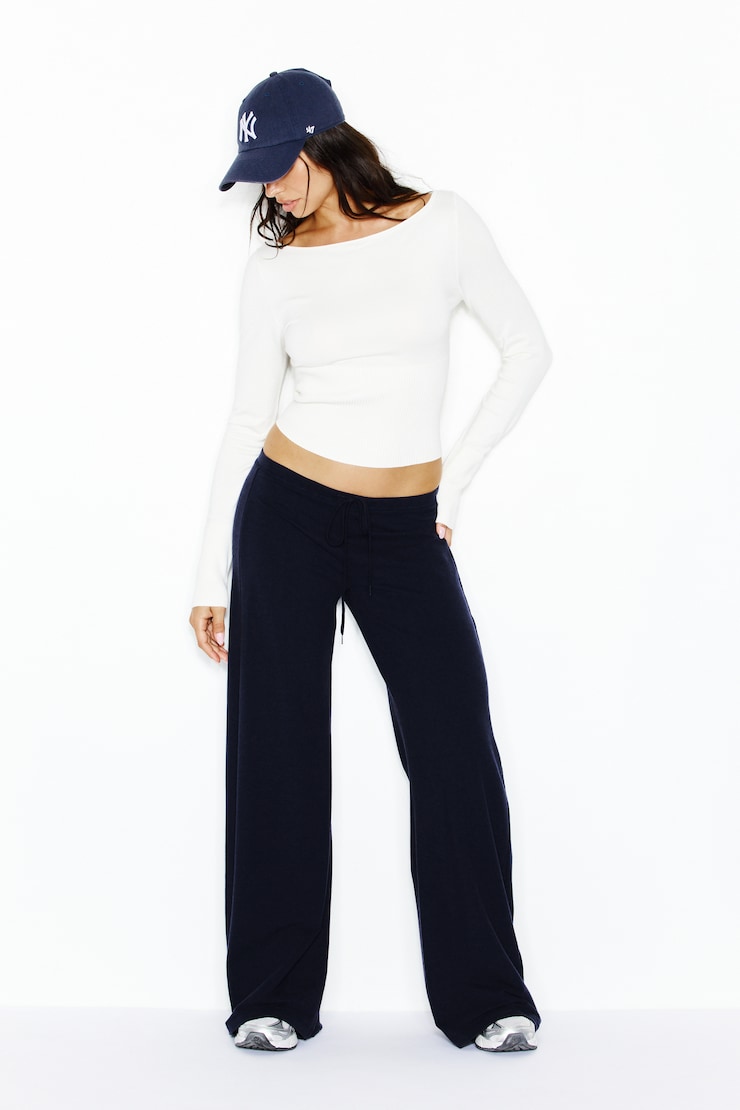 Ryan Fitted Boatneck Sweater - White - Women Clothing