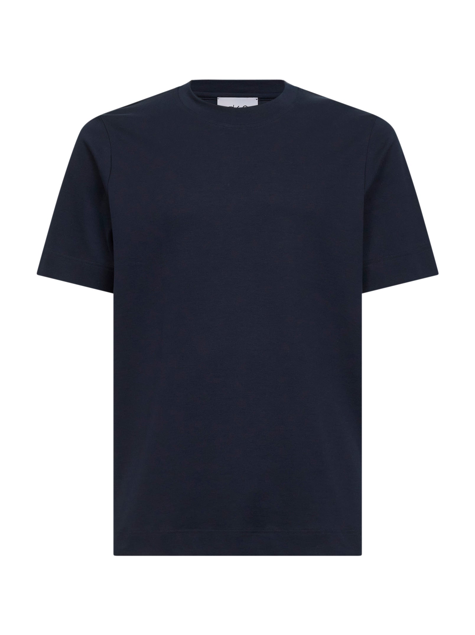 Cotton Crewneck T-Shirt — Navy