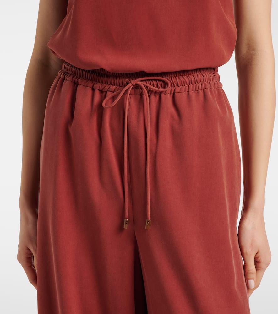 Cotton wide-leg pants