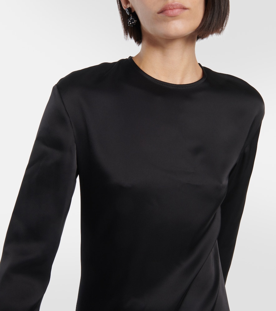 Deconstructed satin minidress