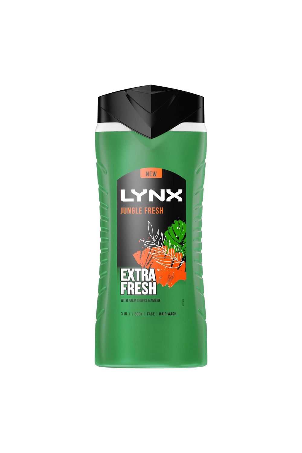 Lynx Men's 3in1 Body, Face & Hair Wash 'Shower Gel' 500ml, 3Pack in Green