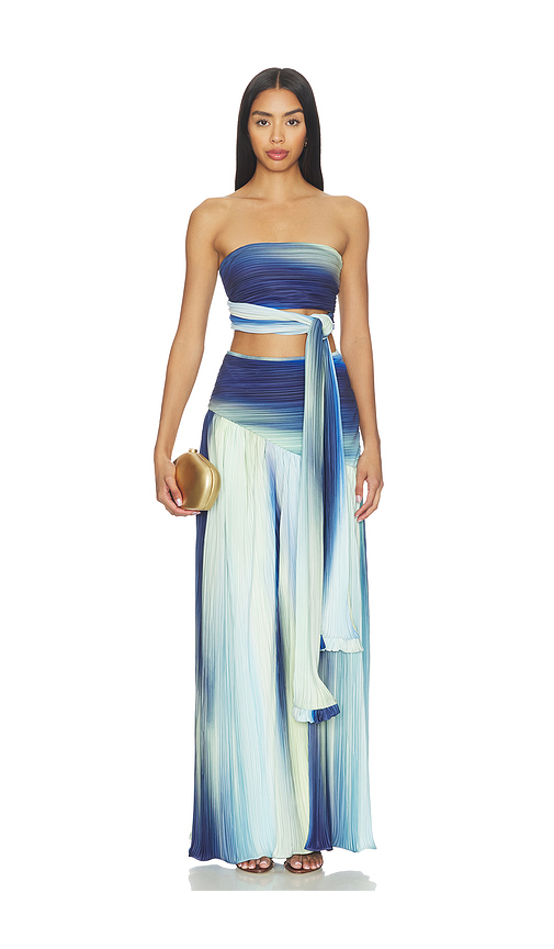 Mayle Vasquez Caliente Crop Top in Blue,Green. S. Also in