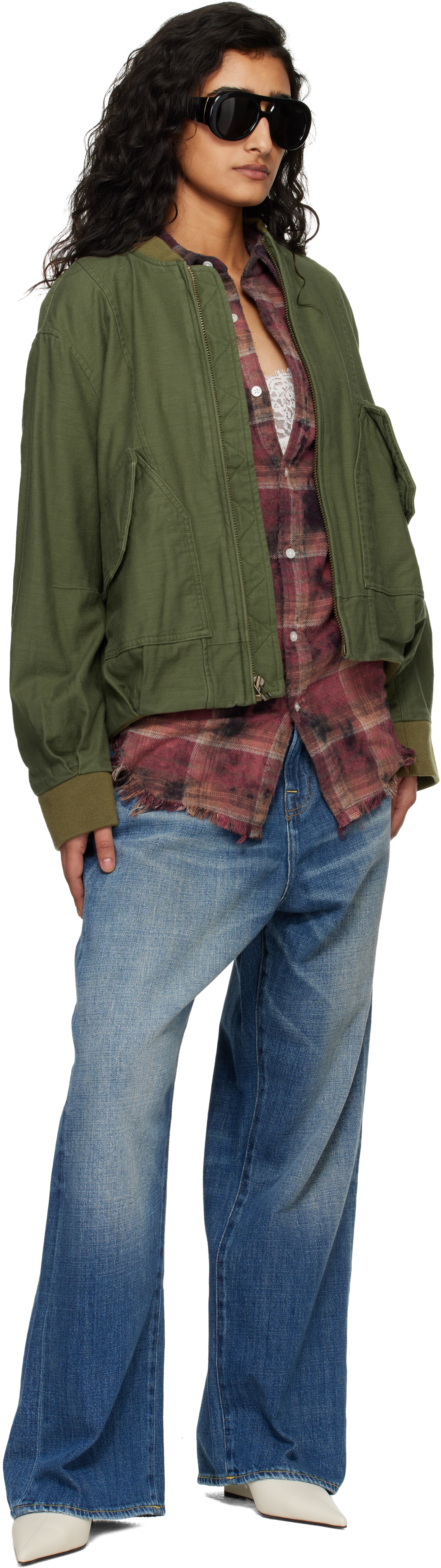 Khaki Bubble Bomber Jacket