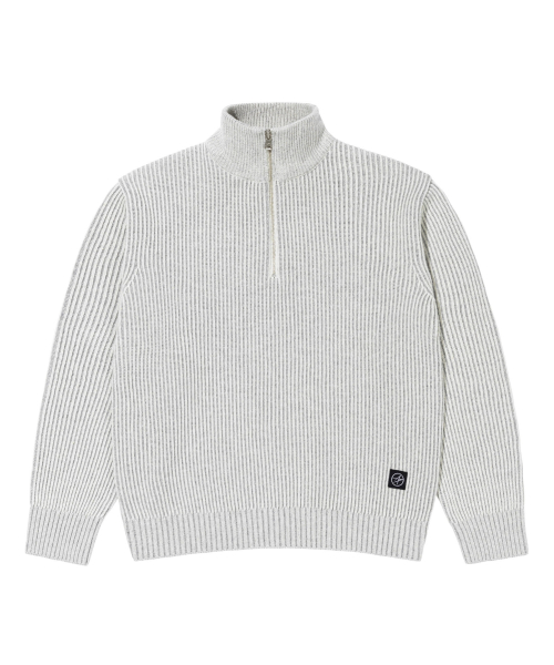 LM CONTRAST HALF ZIPUP SWEATER