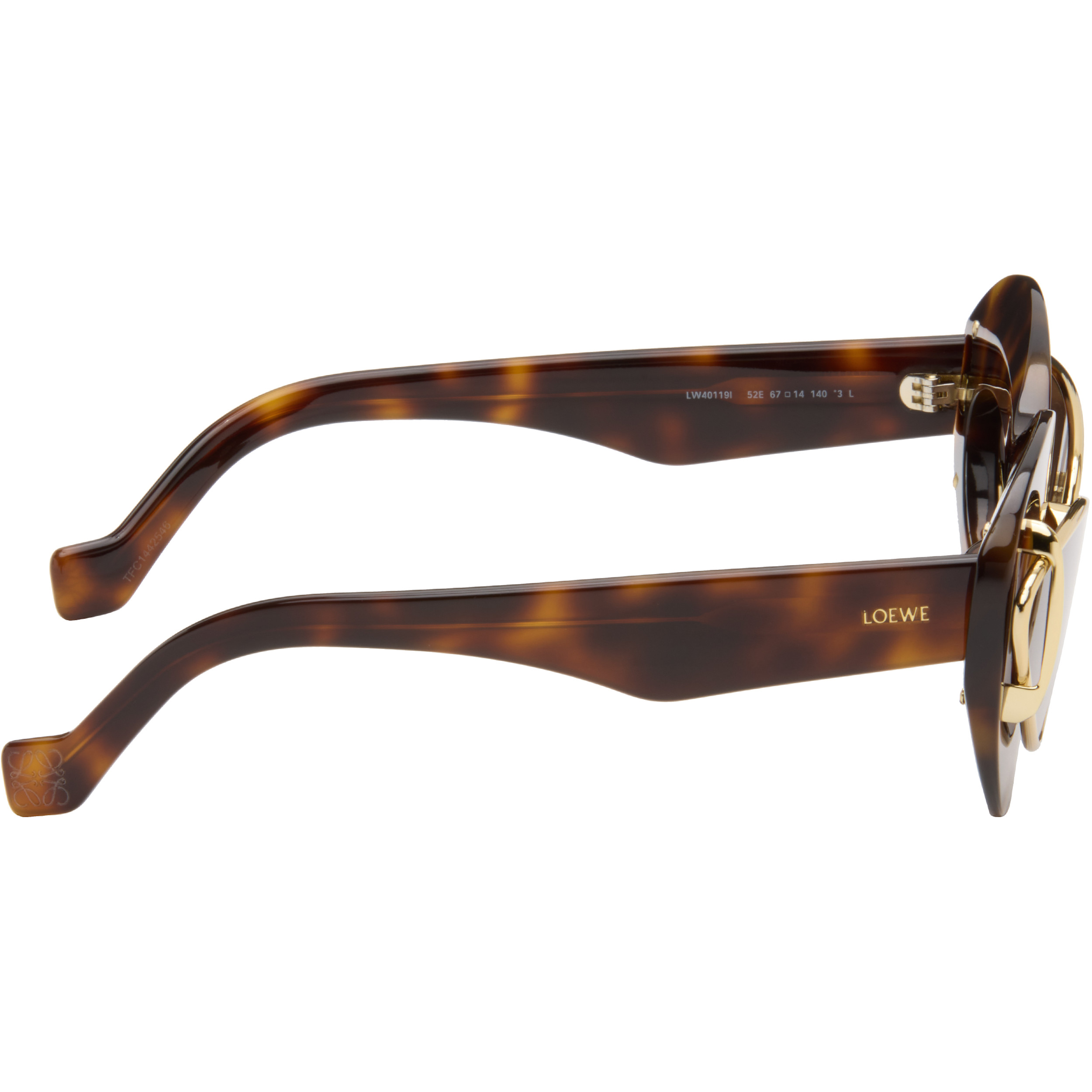 Brown & Gold Double Frame Sunglasses