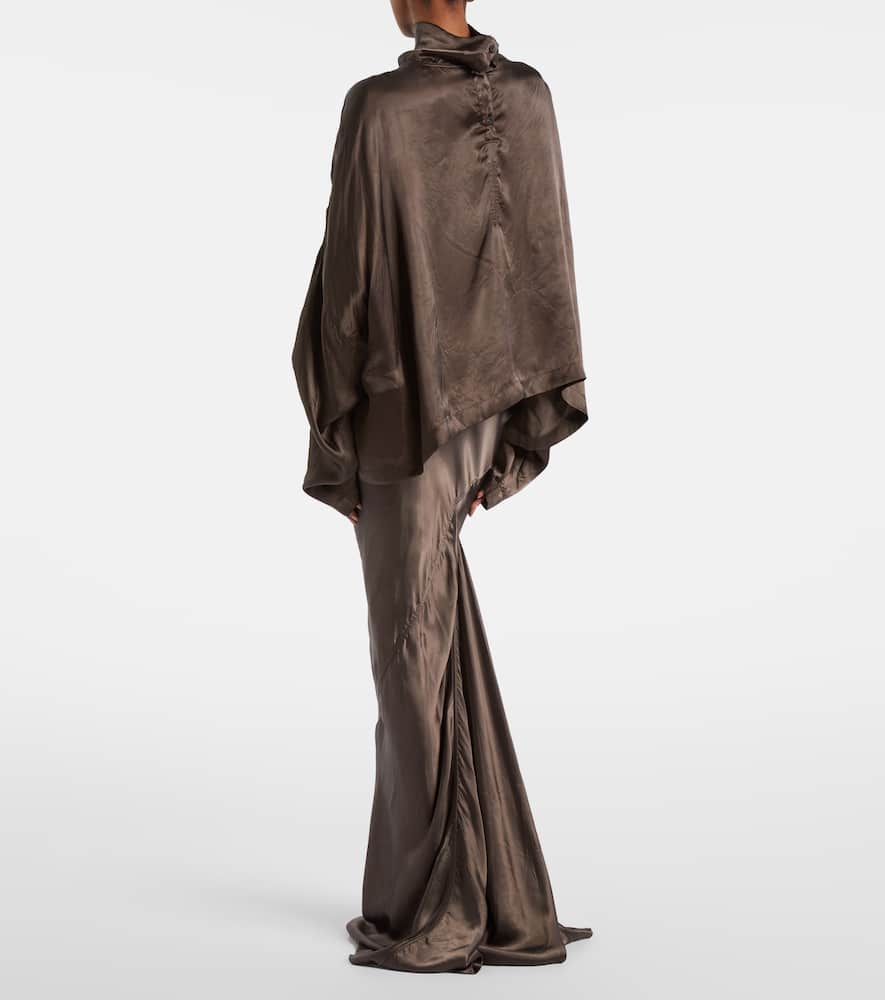 Satin maxi skirt