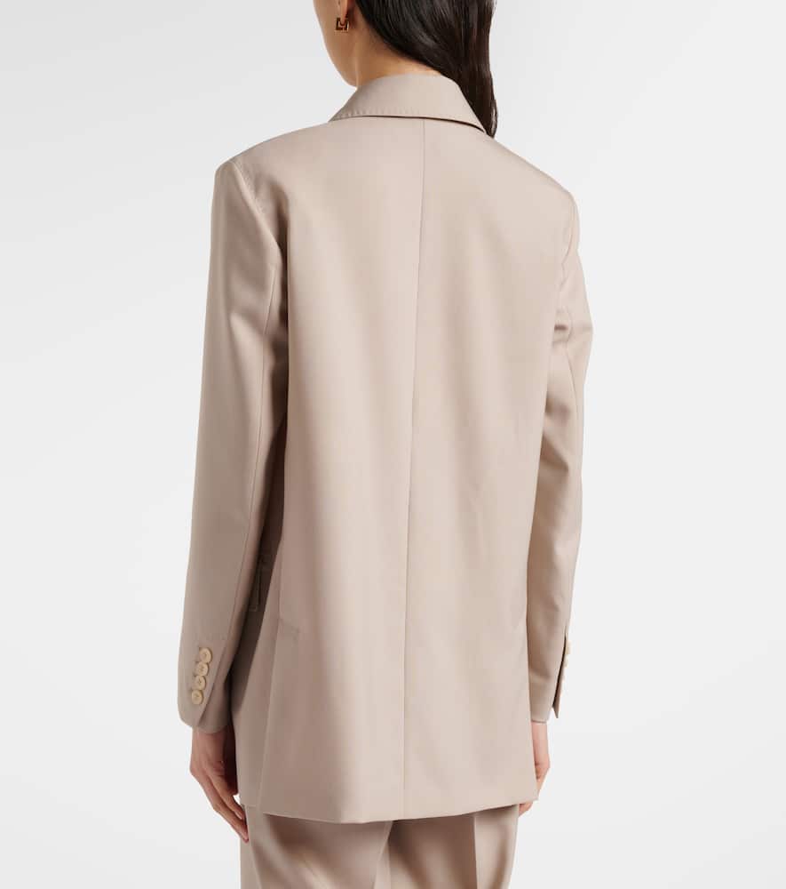 Double-breasted wool, mohair, and silk blazer