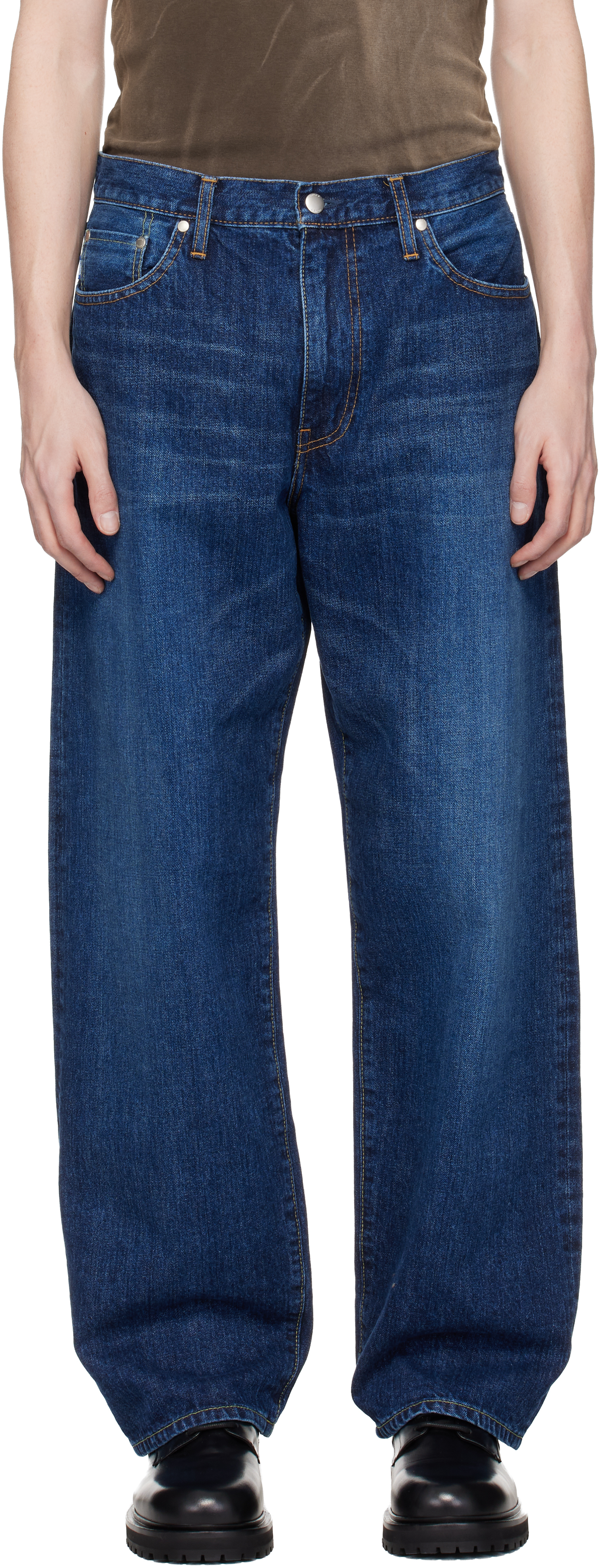 Navy Baggy Denim Jeans