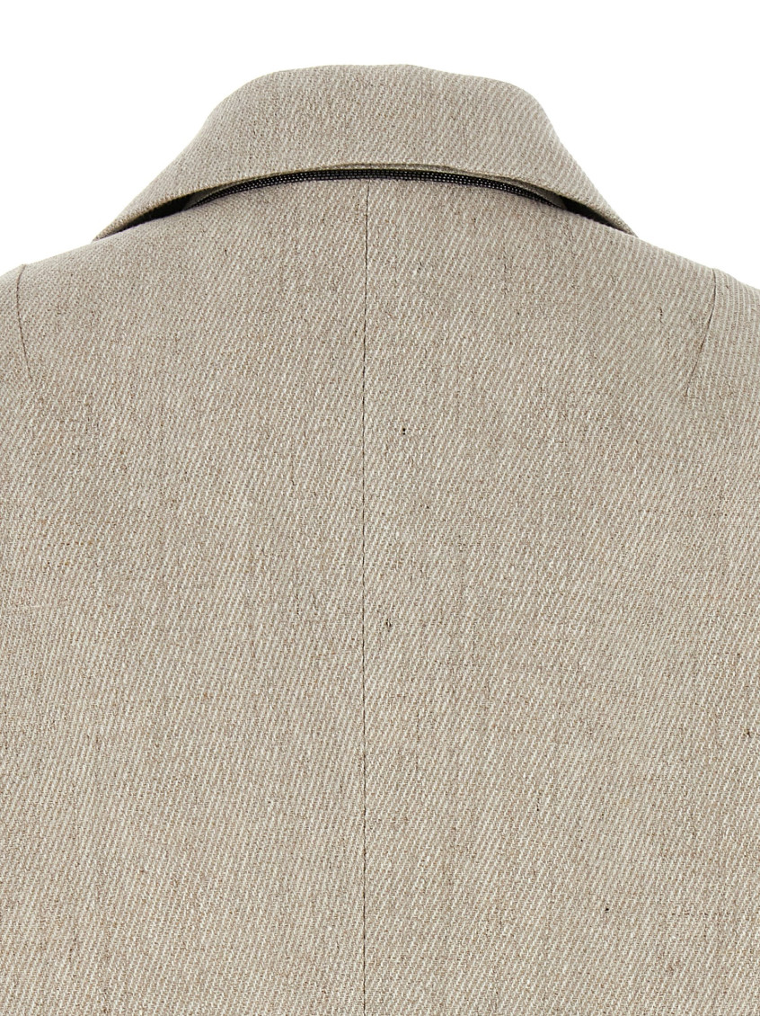 Monili bead-embellished blazer - Neutrals