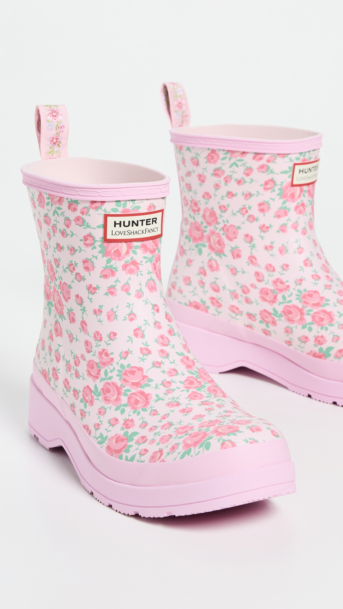 Hunter Boots x LoveShackFancy Play Boots Light Pink