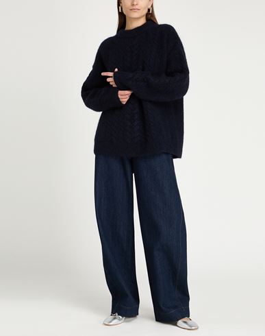 Woman Sweater Navy Size S Mohair wool, Wool, Polyamide, Elastane