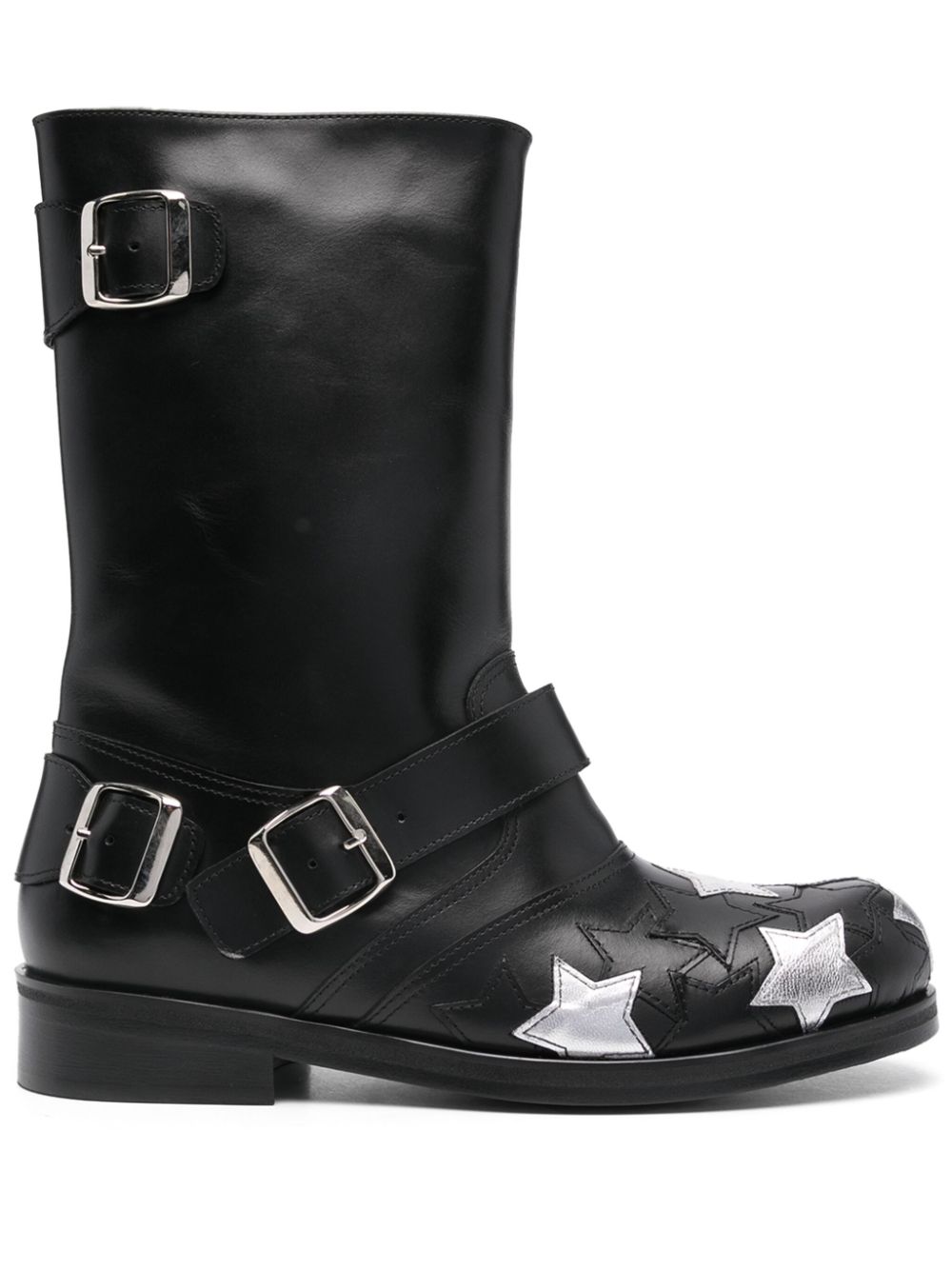 Star biker boots - Black