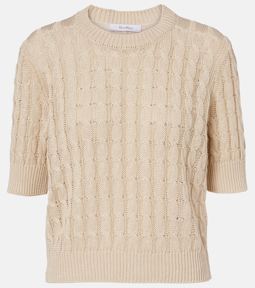 Talamo cable-knit linen sweater