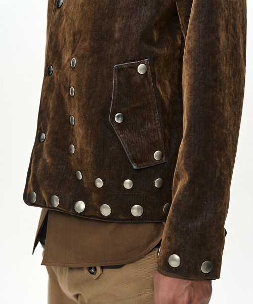 GEORGIA FLOCK VELVET JACKET