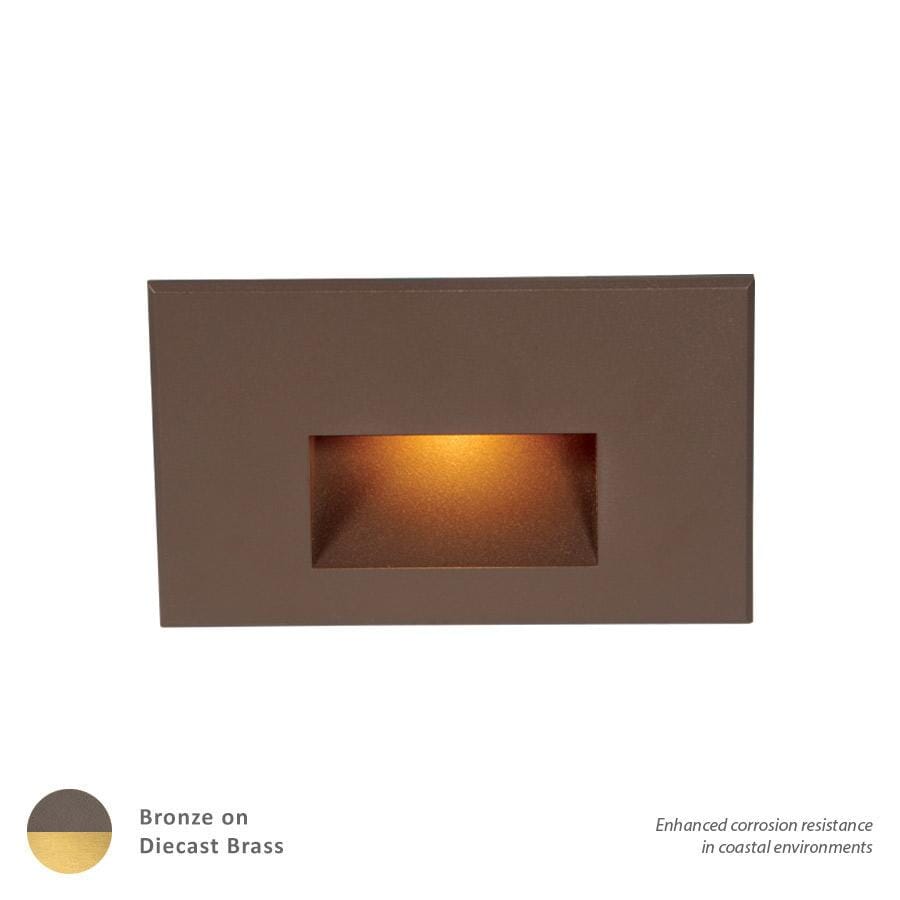 WAC Lighting 1-Light LED 12V LEDme Horizontal Step and Wall Light in Bronzed Brass - 4011-AMBBR